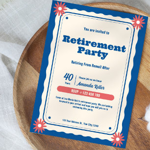 Retro-Party Einladung für die Blumenversorgung