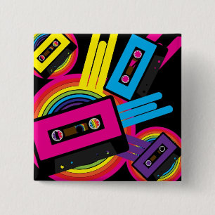 Retro Party-Entwurf Button
