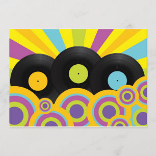 Retro Party-Hintergrund Einladung