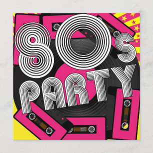 Retro-Party-Hintergrund Einladung