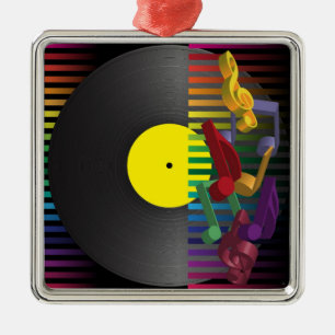 Retro Party-Hintergrund Silbernes Ornament