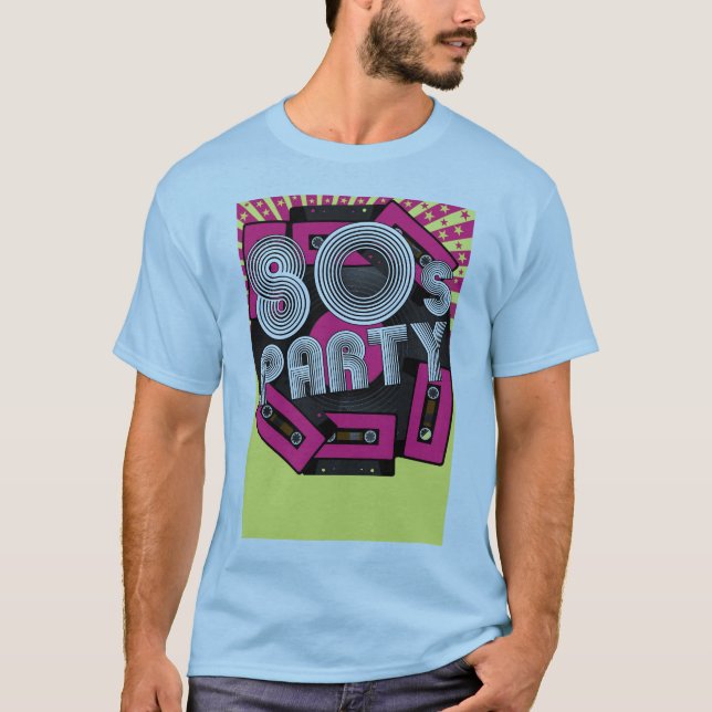 Retro Party-Hintergrund T-Shirt (Vorderseite)