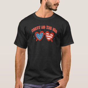 Retro-Party in der amerikanischen Sonnenbrille 4t T-Shirt