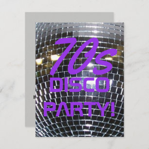 Retro Party Siebzigerjahre des Disco-Tanz-Party Einladung