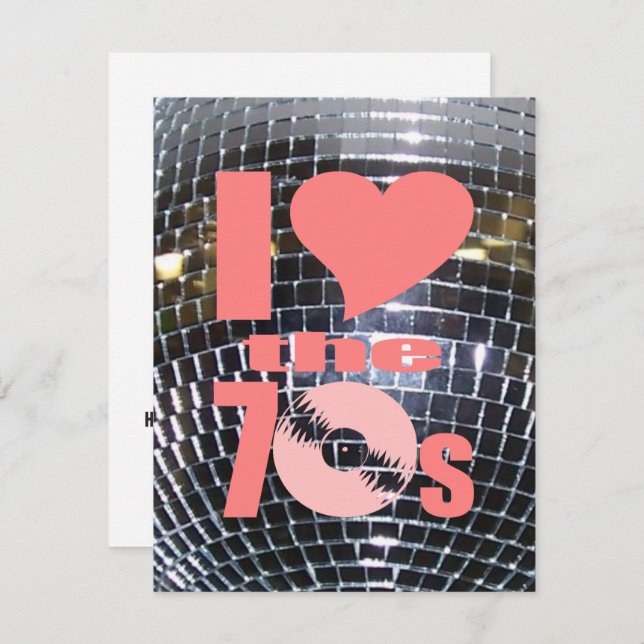 Retro Party-Vinylaufzeichnung Siebzigerjahre des Einladung (Vorne/Hinten)