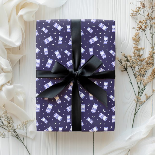 Retro Pastel Arcade Moon and Stars Geschenkpapier (Von Creator hochgeladen)