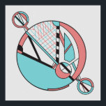 Retro Pastel Art Deco Geometrisches Moon Design Poster<br><div class="desc">"Miami Moon" ist ein faszinierendes geometrisches Design, das Pastellrosa und aquamarine Farbtöne in einem Art-Déco-inspiriert Stil kombiniert. Seine kreisförmige Form erinnert an einen Himmelskörper und bringt eine Touch von Retro-futuristischer Eleganz in jeden Raum. Dieses Design, das sich perfekt für die Anhänger der modernen und minimalistischen Dekoration eignet, erinnert an die...</div>