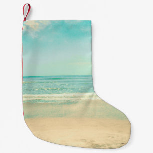 Retro Pastel Beach, Hintergrund, Sommer, Vintag, Kleiner Weihnachtsstrumpf