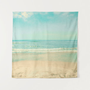 Retro Pastel Beachbeach,background,summer,vintage, Wandteppich