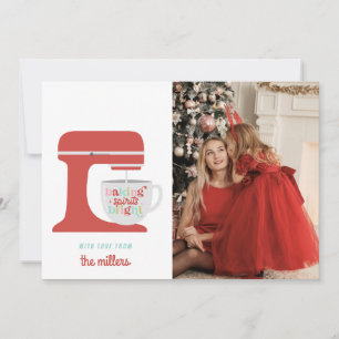 Retro Pastel Christmas Backbriefe hell Feiertagskarte