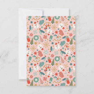 Retro Pastel Christmas Dankeskarte