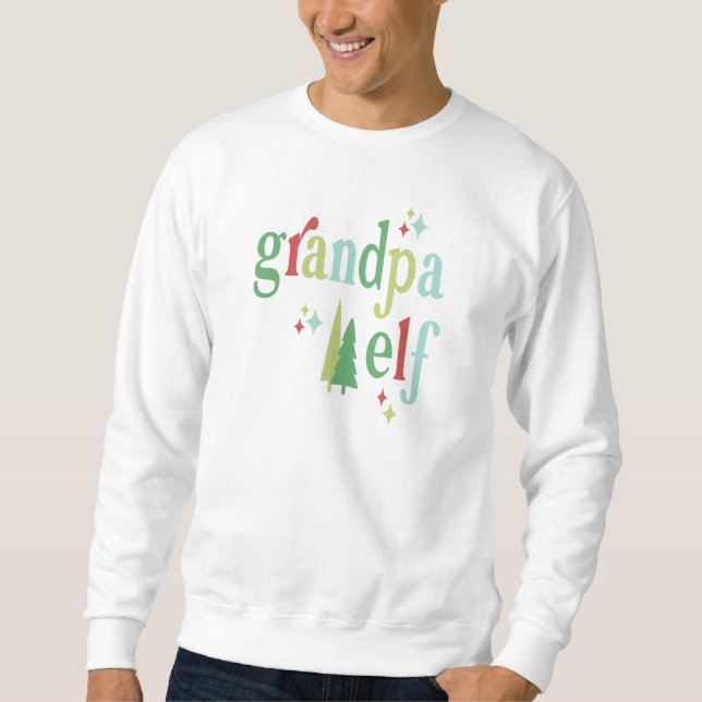 Retro Pastel Christmas | Opa Elf Sweatshirt (Vorderseite)