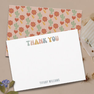 Retro Pastel Floral Custom Vielen Dank Dankeskarte