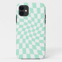 Retro Pastel Minze Grüne Karos verschraubte Karton