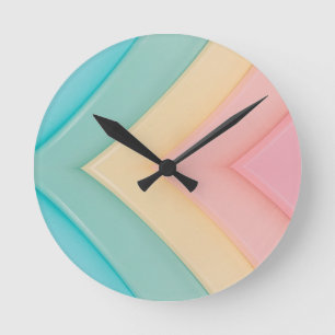 Retro Pastel Rainbow Wall Uhr