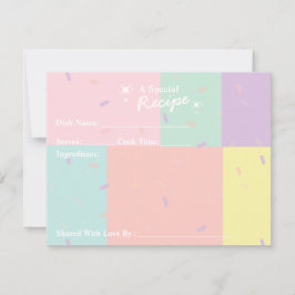 Retro Pastel Rezeptkarte RSVP Karte