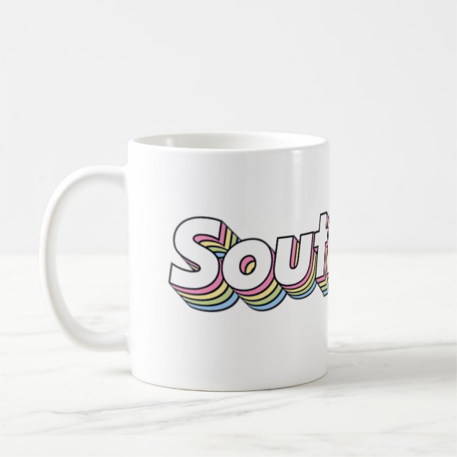 Retro Pastel Southpaw Mattiert Glass Coffee Kaffeetasse (Links)