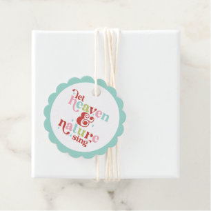 Retro Pastel Weihnachten Ließ Himmel und Natur Sin Geschenkanhänger