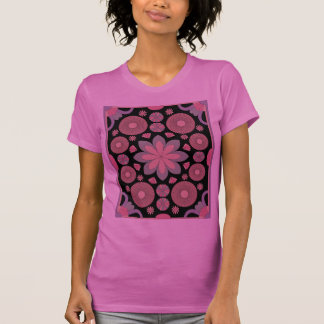 Retro-Pastell-Blumen-Mandala-Symmetrie T-Shirt