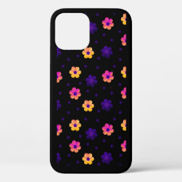 Retro-Pastell-Blumenmuster Dunkle Navy-iPhone-Hüll Case-Mate iPhone Hülle