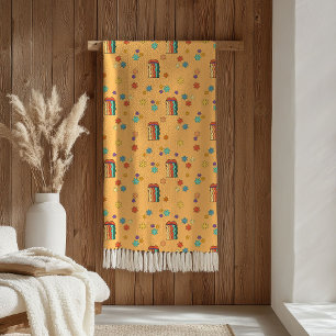 Retro-Pastell-Decke mit trendigen 70er-Jahre-Vibes Fleecedecke