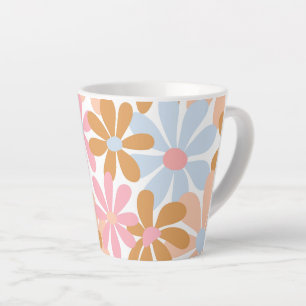 Retro-Pastell-Groovy-Daisy-Blumenmuster Milchtasse