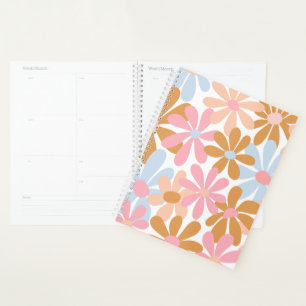 Retro-Pastell-Groovy-Daisy-Blumenmuster Planer
