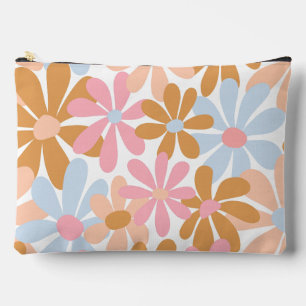 Retro-Pastell-Groovy-Gänseblümchen-Blumenmuster Zubehörtasche