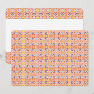 Retro-Pastell-Pixel-Mosaik-Geometrisches Muster Einladung