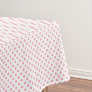 Retro-Pastell-Rosa-Weiß-Punkte-Muster Tischdecke