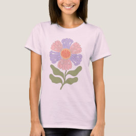 Retro-Pastell "Soft Mama" Groovy-Blumentypografie T-Shirt