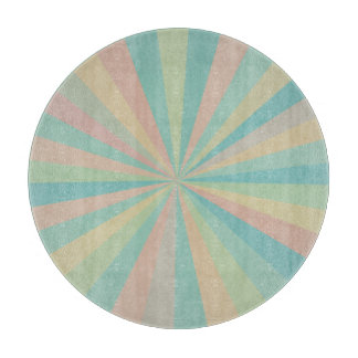 Retro-Pastell-Starburst-Runde Schneidbrett Schneidebrett