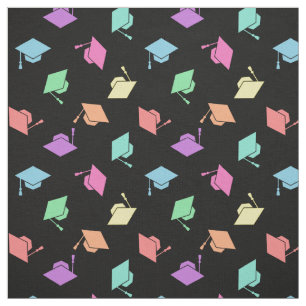Retro PastellAbschluss-Kappen-Muster Stoff