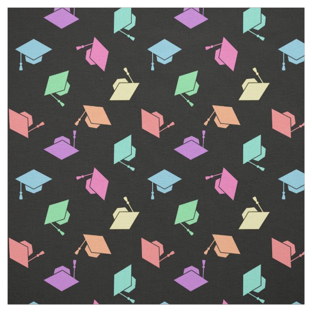 Retro PastellAbschluss-Kappen-Muster Stoff (Muster)