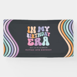 Retro Pastellfarben Moderne Geburtstagszeit Banner