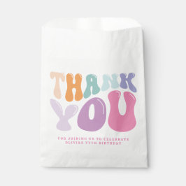 Retro Pastellfarben Moderne Geburtstagszeit Geschenktütchen