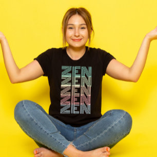Retro Pastellfarben ZEN Farbenfrohe Gefälle Yoga s T-Shirt