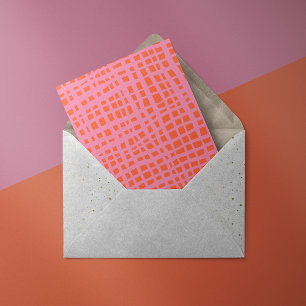 Retro pastellrosa Muster Urlaub Feiertagspostkarte