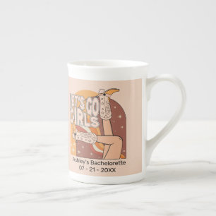Retro Pastellrosa Rodeo Junggeselinnen-Abschied Prozellantasse