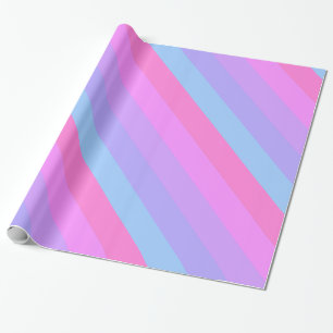 Retro Pastellstreifen modisch Geschenkpapier