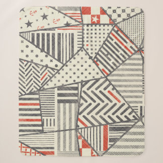 Retro-Patchwork: Abstraktes geometrisches Design Sherpadecke