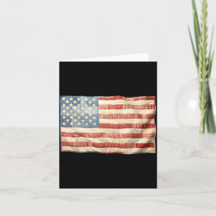 Retro-Patchwork-Amerikanische-Flagge Patriotisches Karte