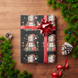 Retro Patchwork Snowman Merry Christmas Coquette Geschenkpapier<br><div class="desc">Retro Patchwork Snowman Merry Christmas Coquette</div>