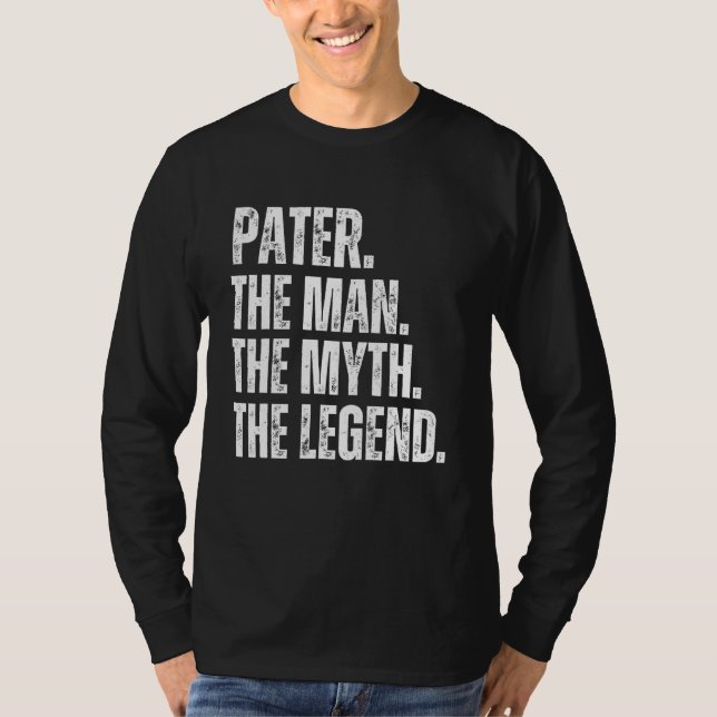 Retro Pater the Man the Myth the Legend Pops Prese T-Shirt (Vorderseite)