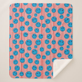Retro Patriot Smiley Gesicht Sherpadecke