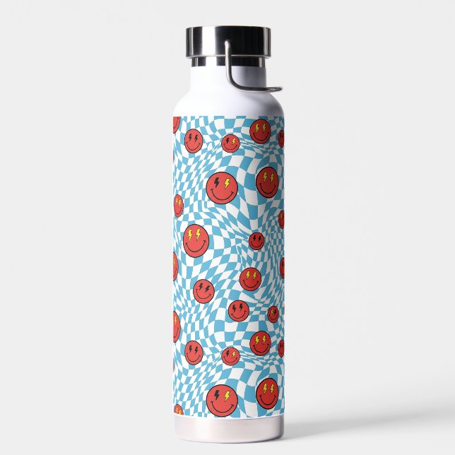 Retro Patriot Smiley Gesicht Trinkflasche (Links)
