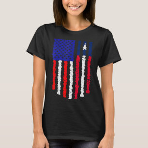 Retro Patriotic American Liberia Flag erschüttert T-Shirt