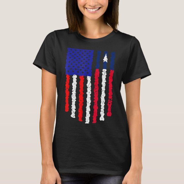 Retro Patriotic American Liberia Flag erschüttert T-Shirt (Vorderseite)