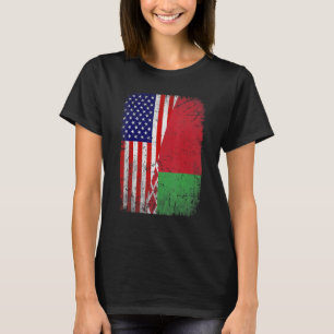 Retro Patriotic American Weißrussland Flag gestört T-Shirt