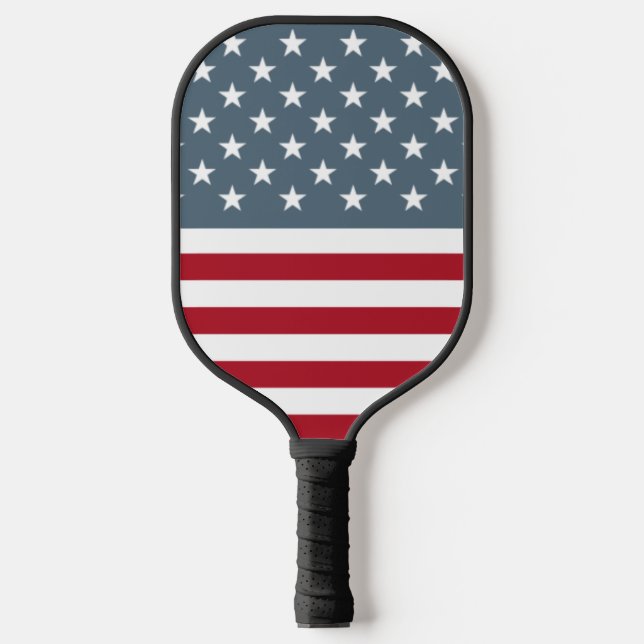 Retro Patriotic US Flagge's American Flag Pickleball Schläger (Vorderseite)